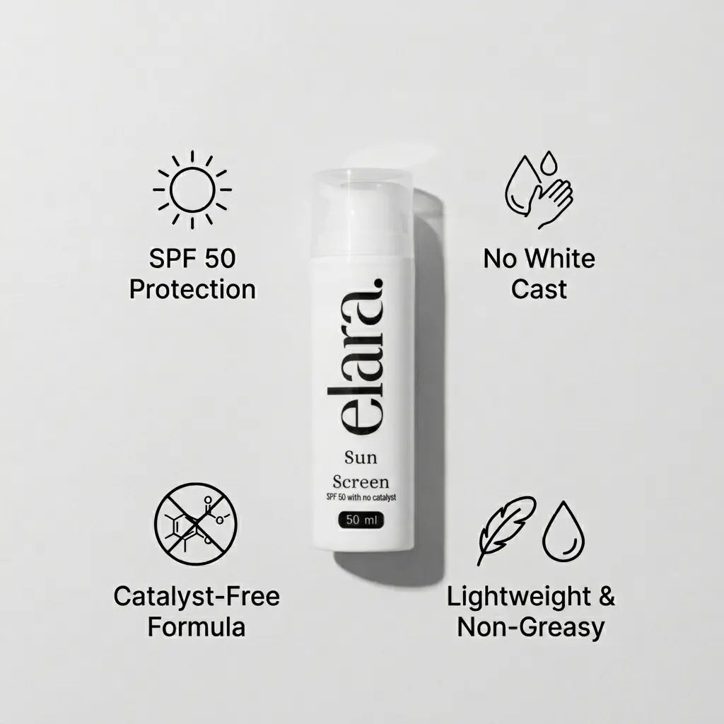 Elara Sunscreen SPF 50 — No White Cast