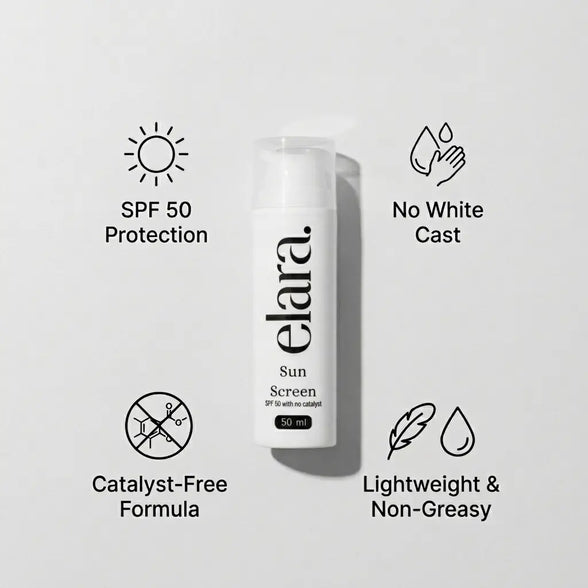 Elara Sunscreen SPF 50 — No White Cast
